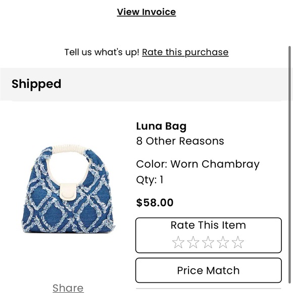 8 Other Reasons Worn Chambray Luna Bag from Revolve - Picture 3 of 6